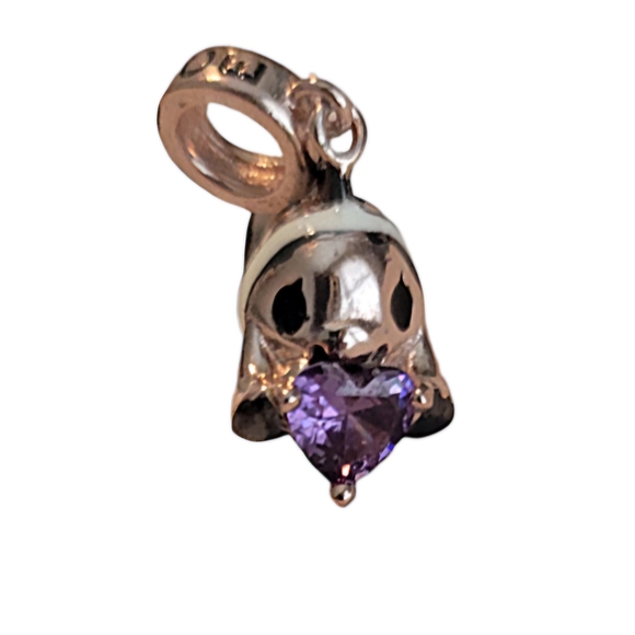 🎆Gnoce 18K Rose Gold Clown Fish Purple Rhinestone Dangle Pendant Bracelet Charm - Picture 7 of 10